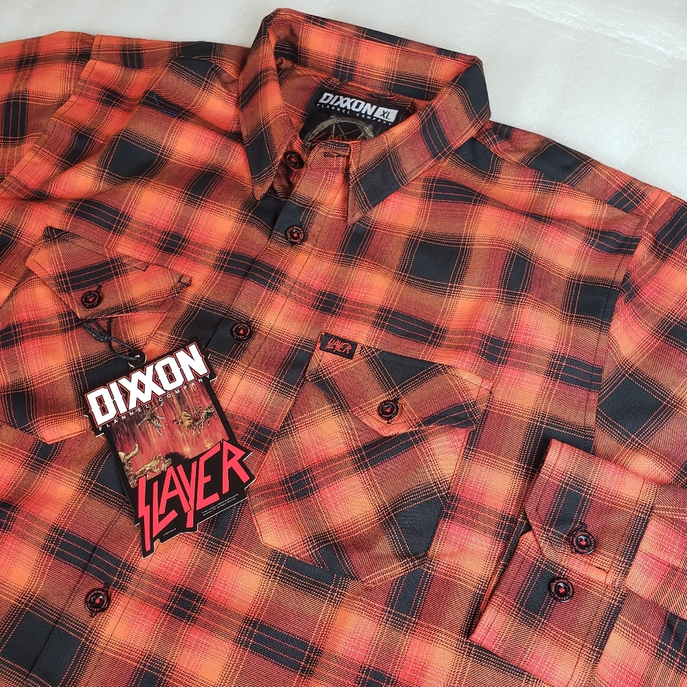 NWT DIXXON Men's XL Slayer Hell Awaits Flannel Shirt